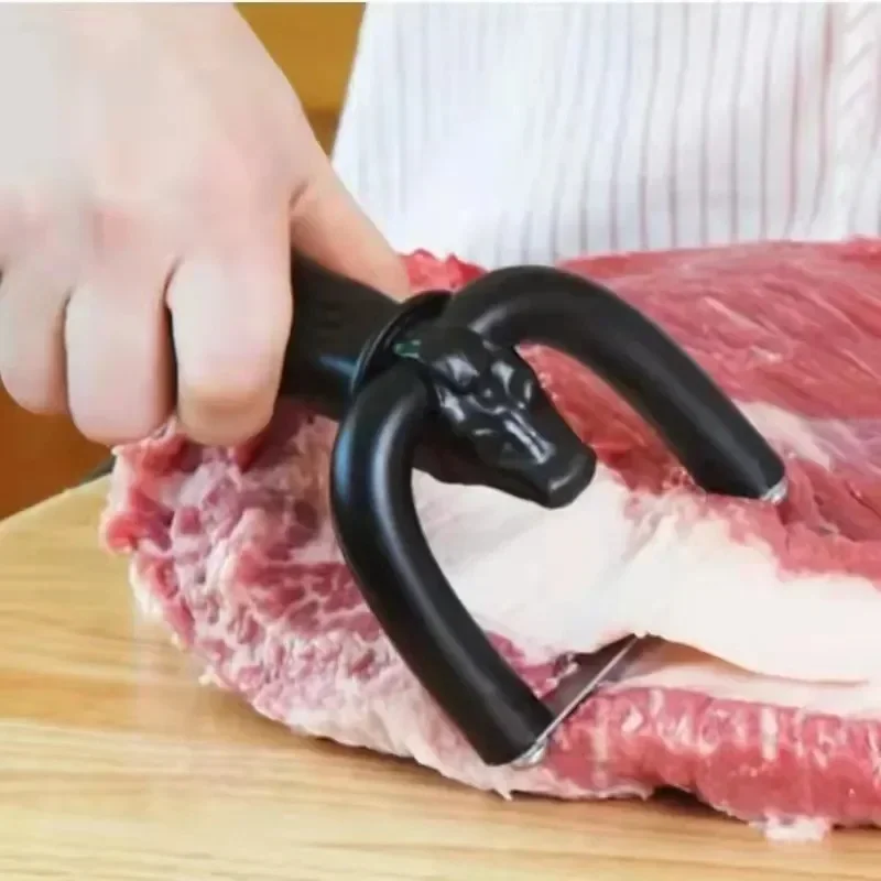 Professional Handheld Beef and Pork Slicer Precision Meat Fat Trimmer for Cooking, Barbecue & Kitchen Use