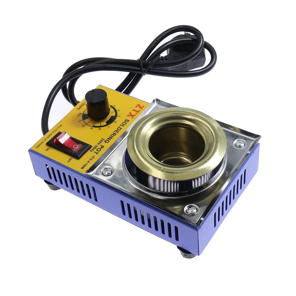 High Quality 220V Adjustable Temperature Tin Melting Furnace Pot Tool with EU Plug