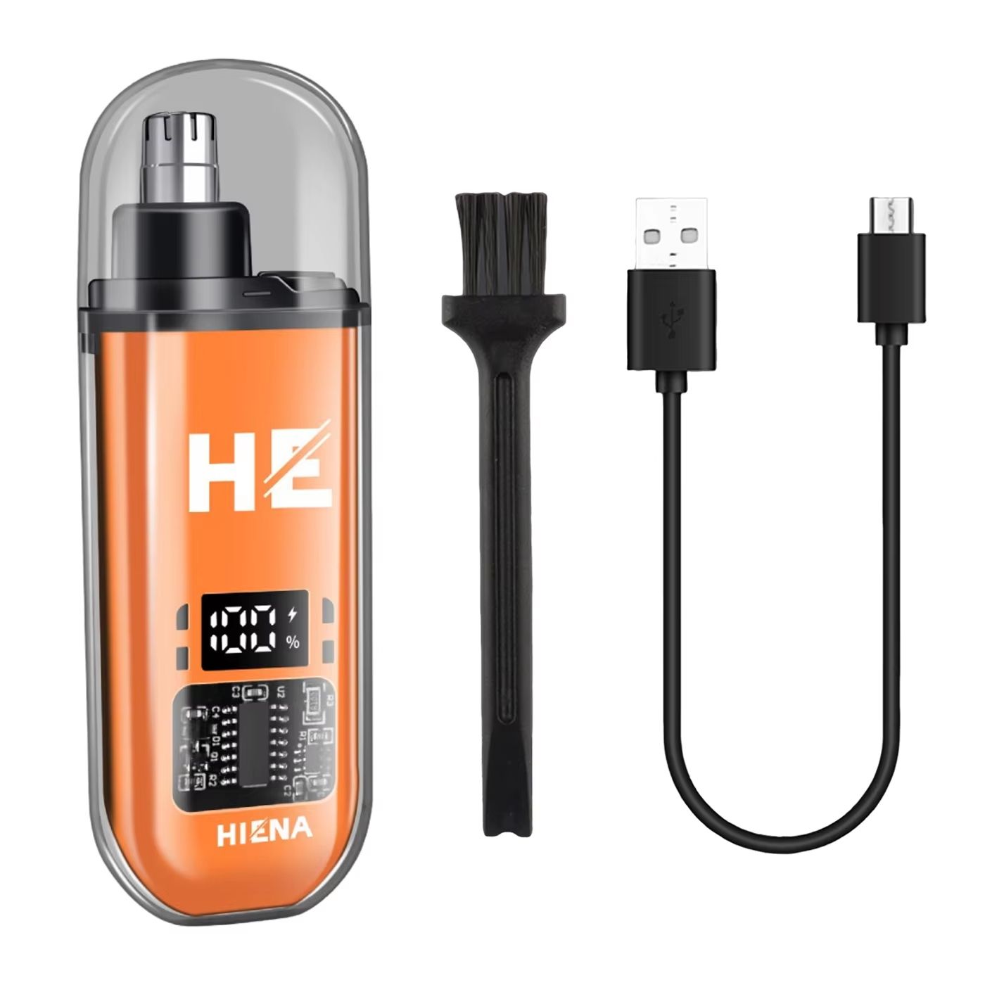 HIENA Rechargeable Electric Nose Ear Hair Trimmer with Wet and Dry Mini Pocket Clipper