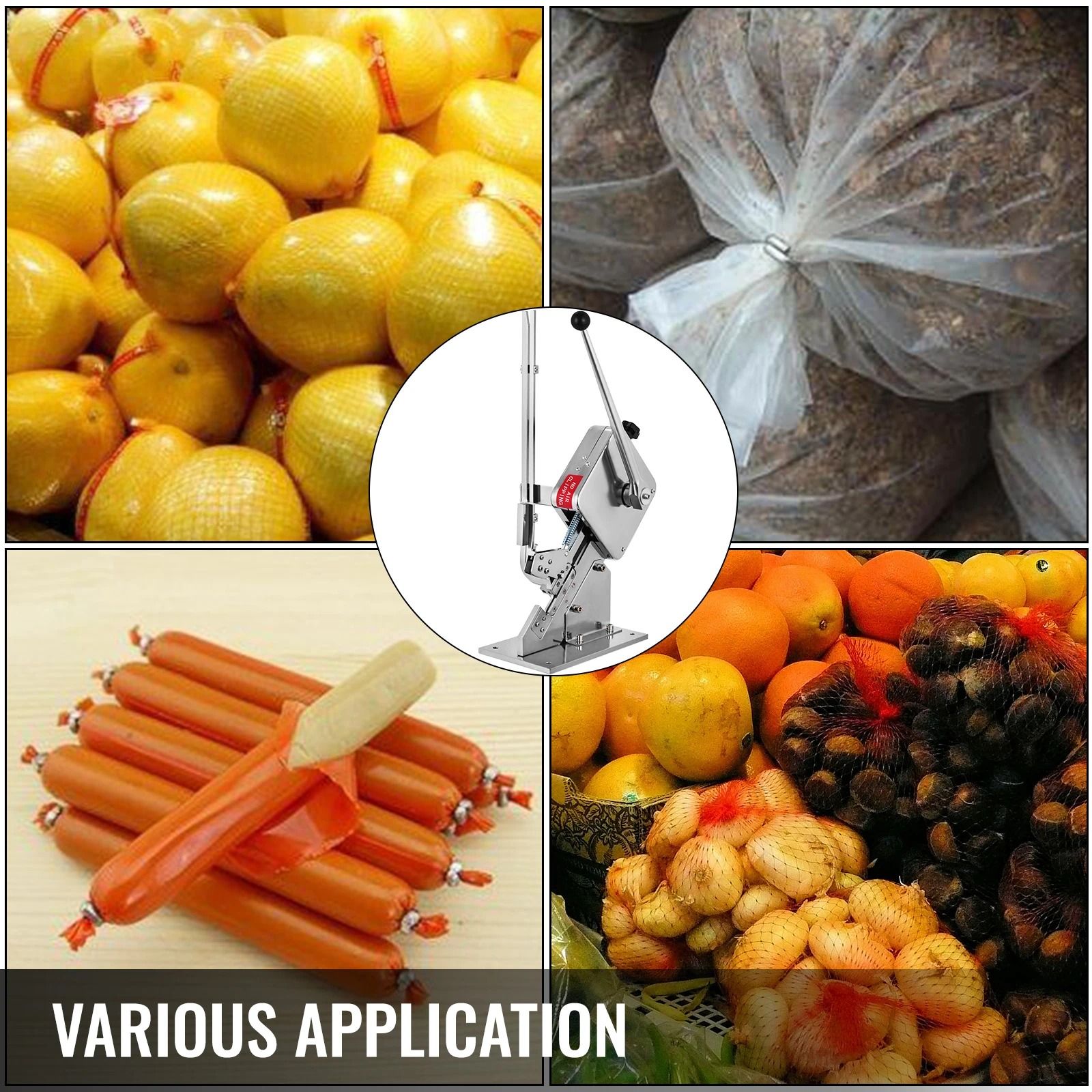 Manual Sausage Clipper Machine for Bag Sealing and Meat Packing in Bakeries and Supermarkets