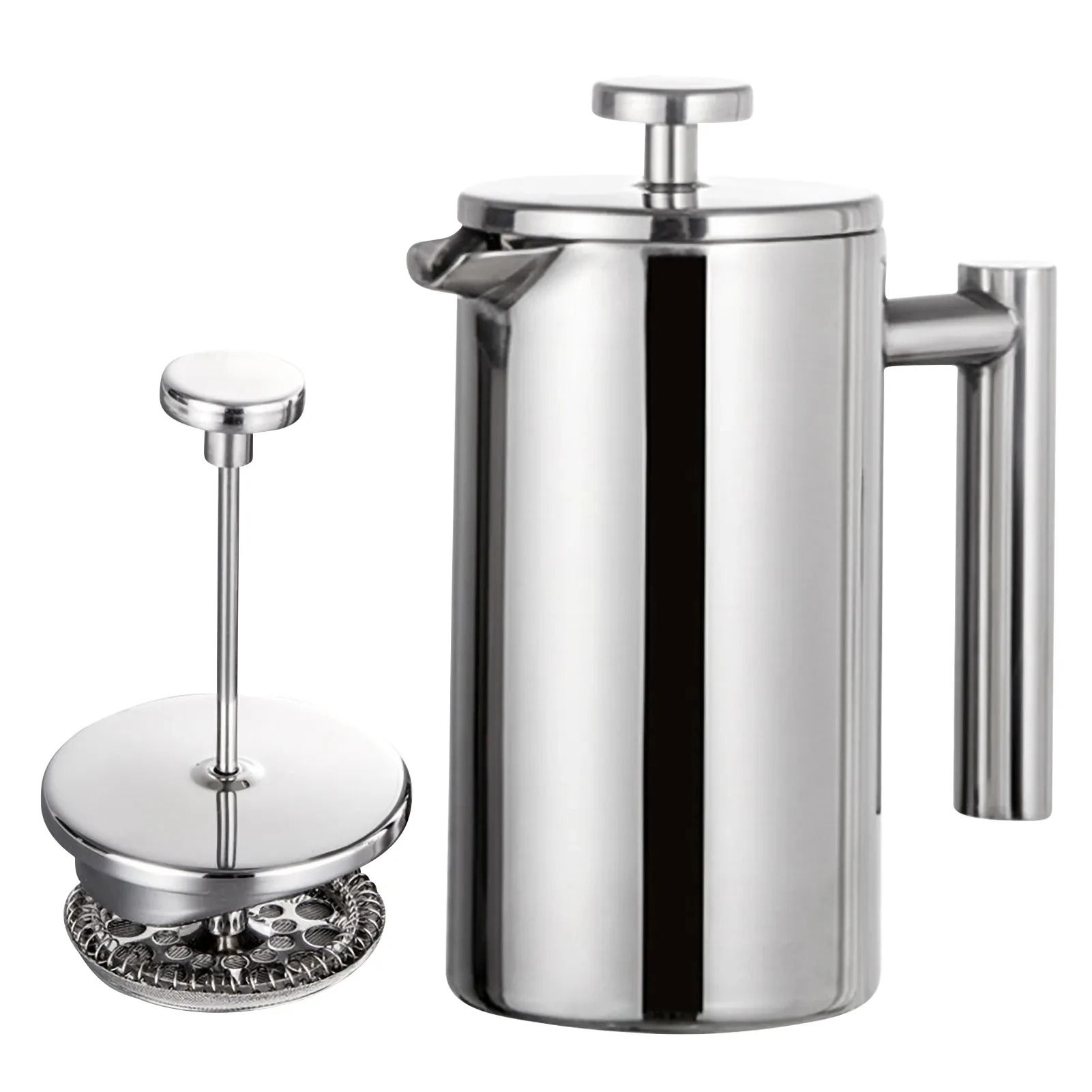 Stainless Steel French Press Coffee Maker with Double Wall Insulation