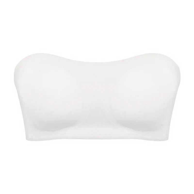 Strapless Push-Up Bra – Seamless Ice Silk Invisible Top with Removable Padding & Anti-Slip Design