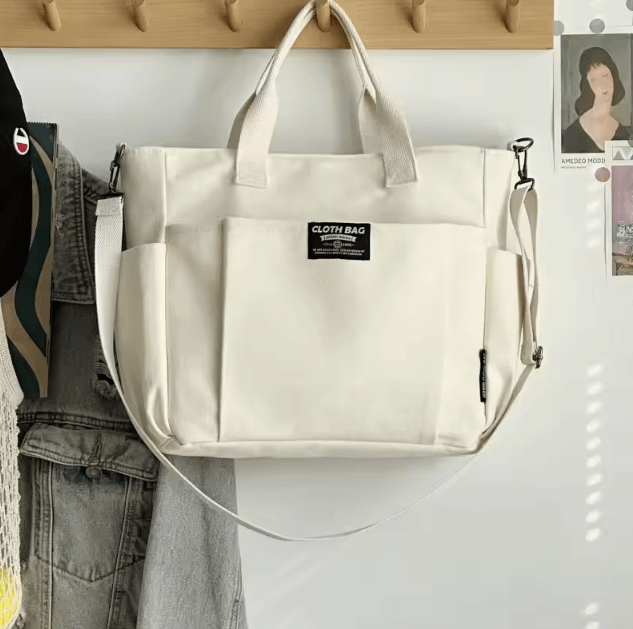 UrbanCarry Large Capacity Canvas Tote Bag Crossbody Student Commuter Shoulder Bag