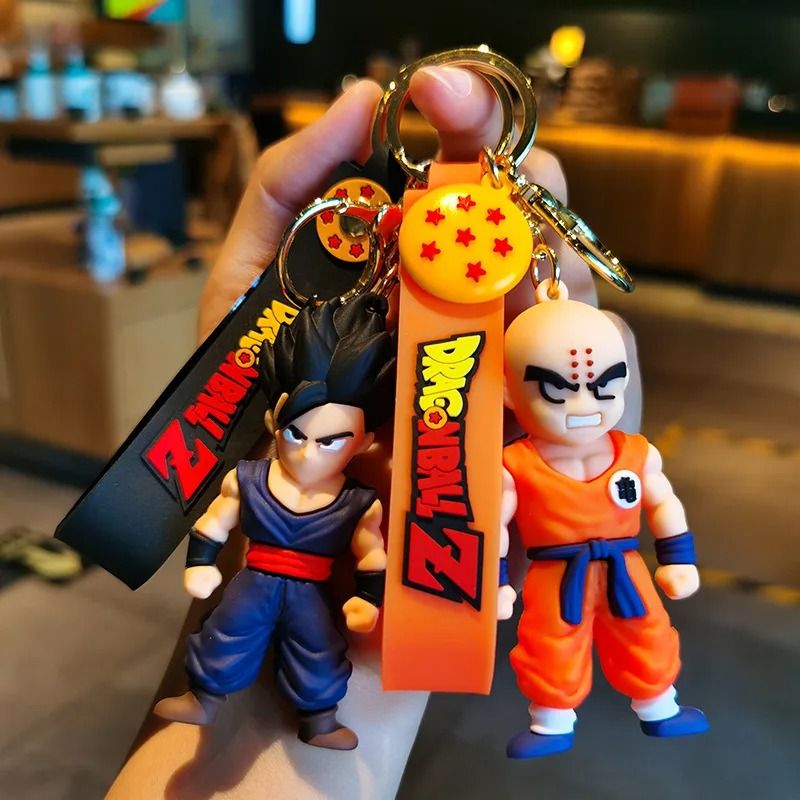 PVC Cartoon Keychain Set Featuring Popular Action Figures