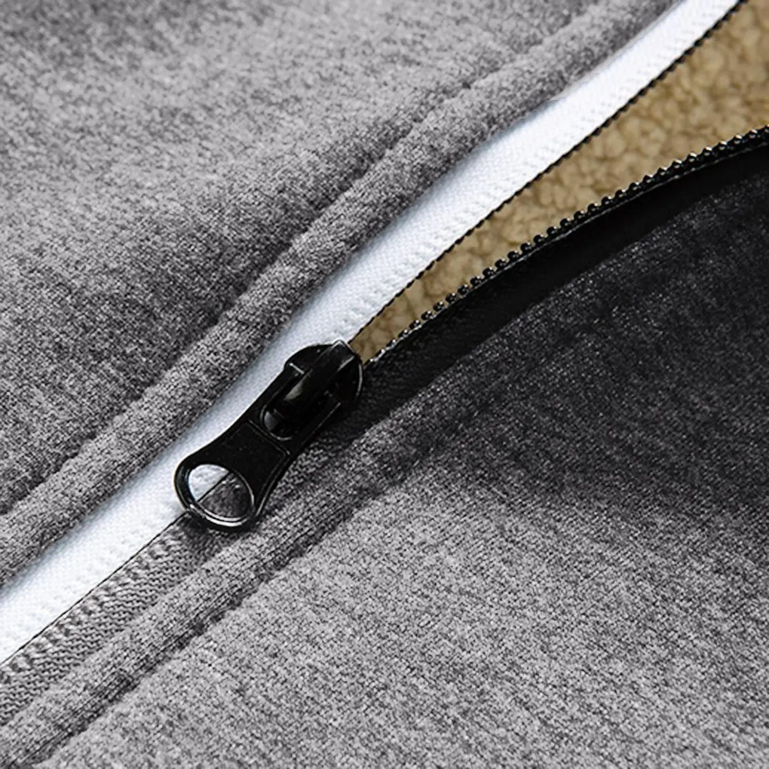 Mens Zip Up Fleece Hoodie Jacket Casual Winter Streetwear