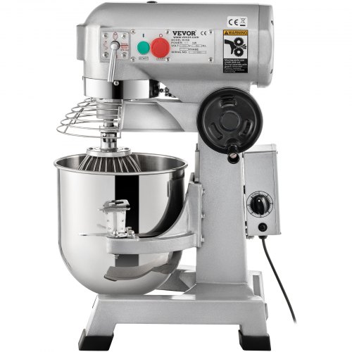 10Qt Commercial Mixer, 850W Heavy-Duty Stand Mixer with Stainless Steel Bowl, 3 Speeds & Dough Hook
