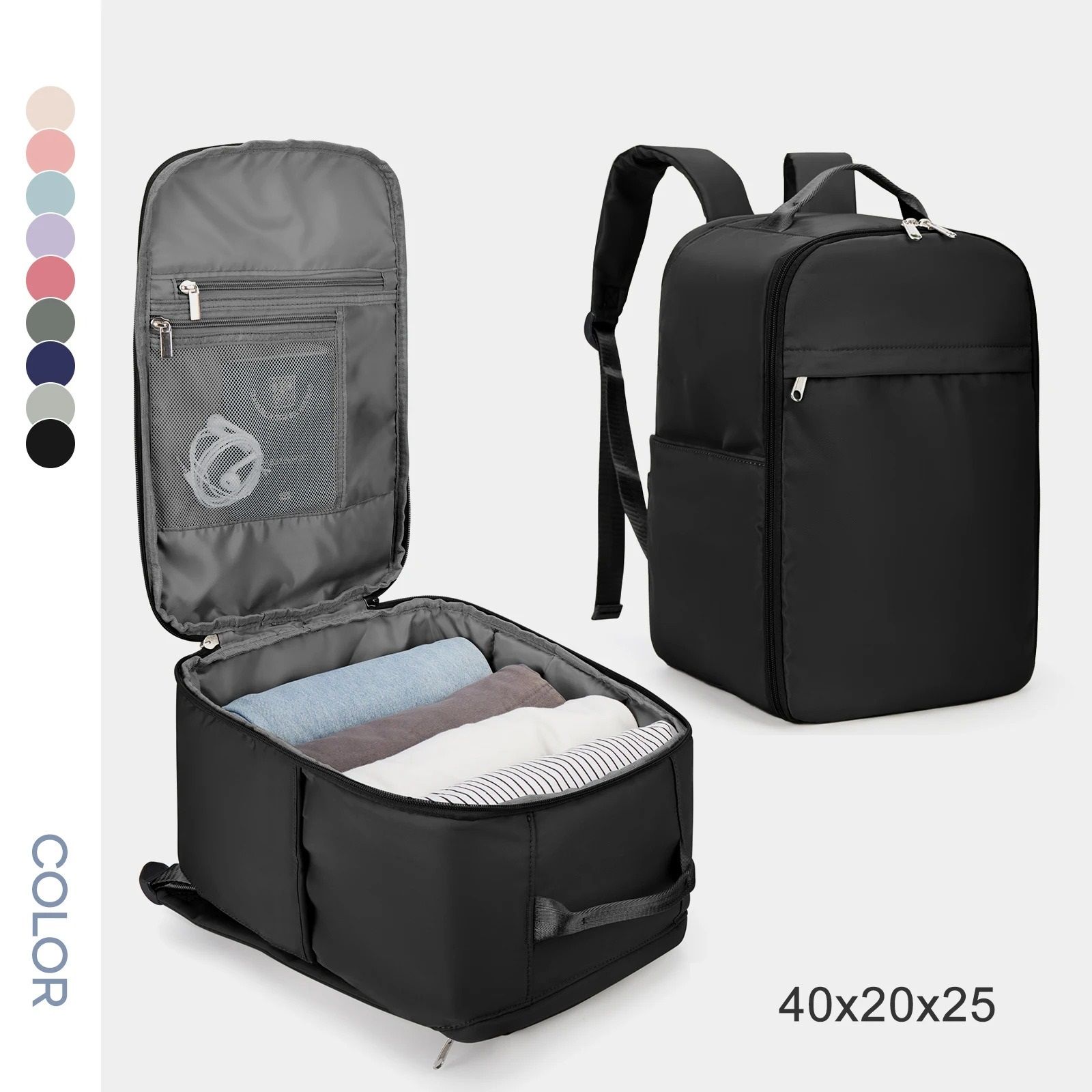 Compact Travel Backpack with Laptop Compartment and Cabin Size Design