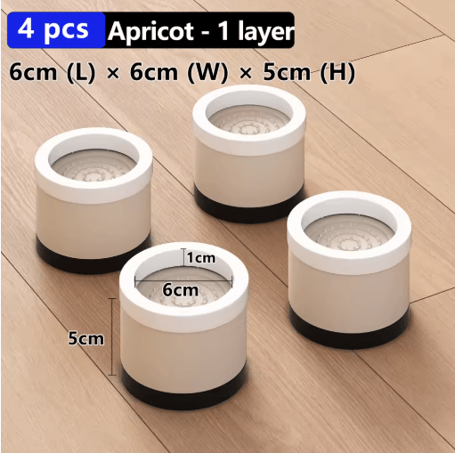 Stackable Furniture Heightening Foot Pads Adjustable Table Cabinet and Bed Leg Risers