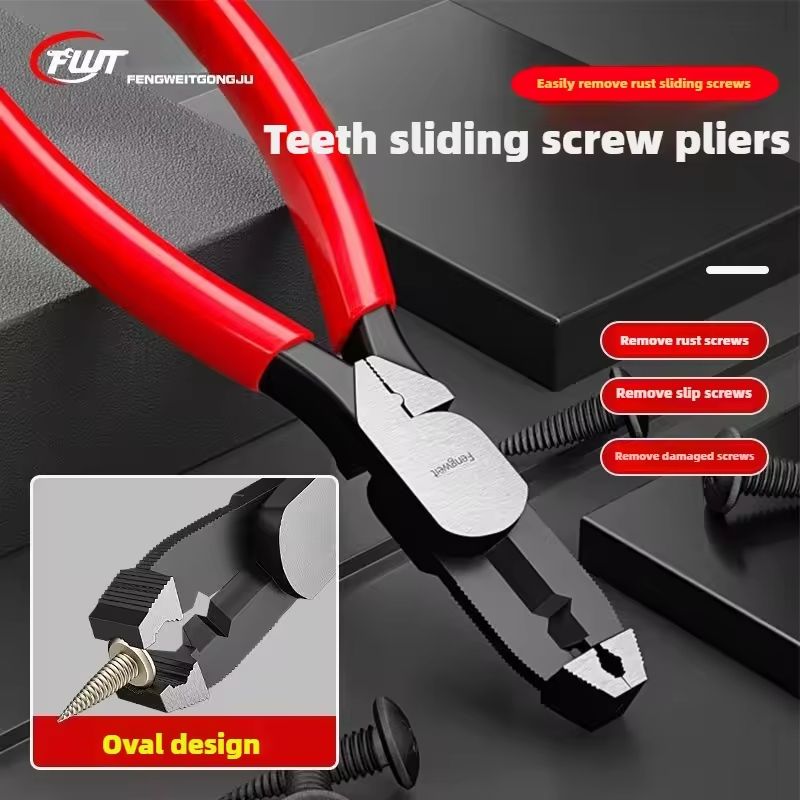Multi Functional Screw Removal Pliers With Wire Stripping And Rusty Screw Extractor
