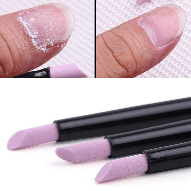 Quartz Nail Cuticle Grinding Pen Manicure Dead Skin Remover Tool