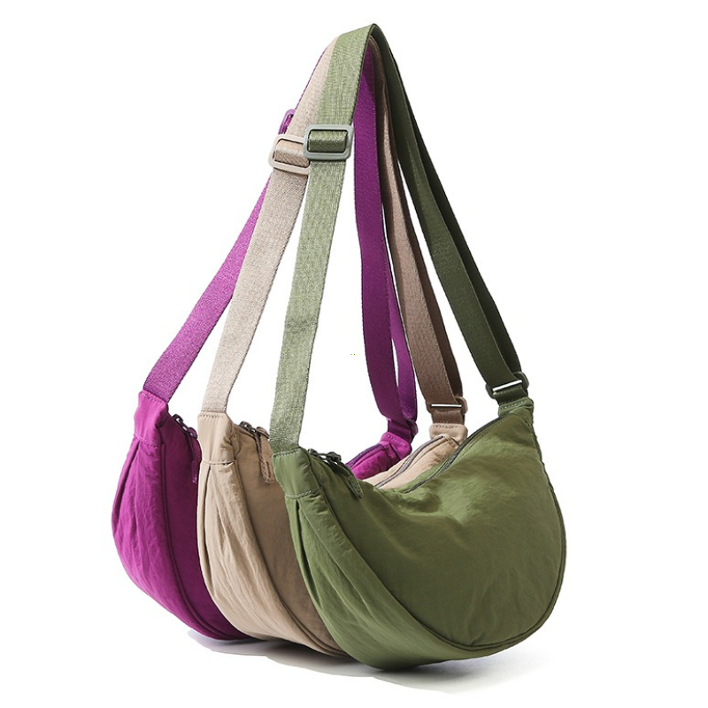 Fashionable Nylon Women's Shoulder Bag Casual Sports Crossbody Handbag for Travel and Everyday Use