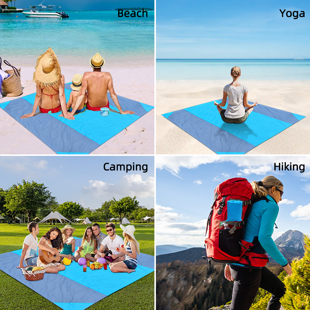 Extra Large Waterproof Beach Mat Sand Free Foldable Picnic Blanket for Camping Travel