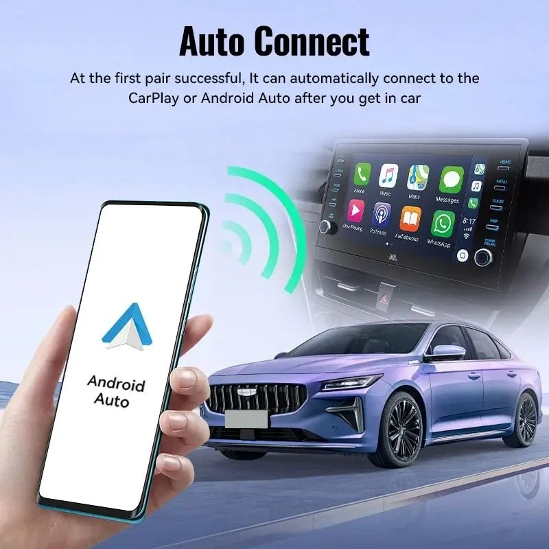 XUDA Wireless CarPlay Android Auto Adapter Plug and Play Mini Box