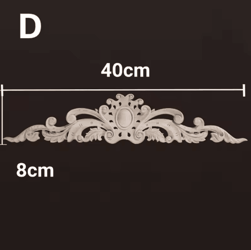 Hand-Carved Wooden Appliques & Onlays Decorative Furniture Trim Accents