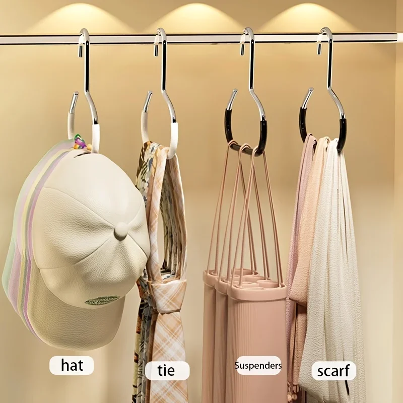 Versatile Round Hook for Hats, Ties, Scarves & Bags – Strong Load-Bearing Non-Deformable Storage Accessory