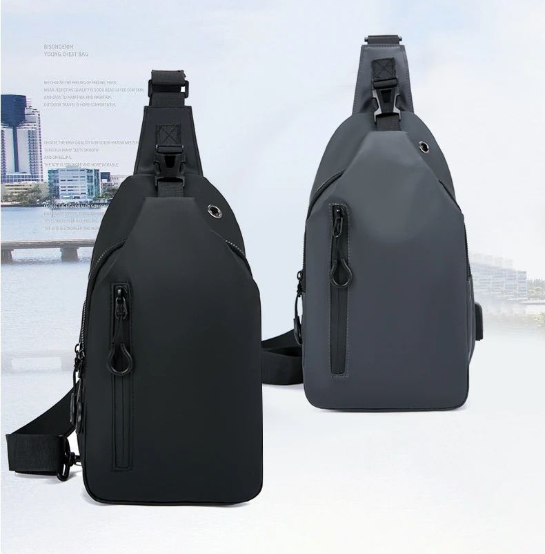 Men Nylon Crossbody Chest Bag