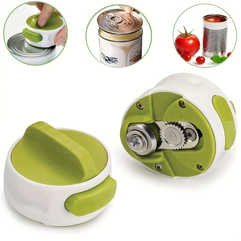 Adjustable Manual Can Opener with Anti-Slip Handle – Easy Twist Jar Lid Remover for Weak Hands
