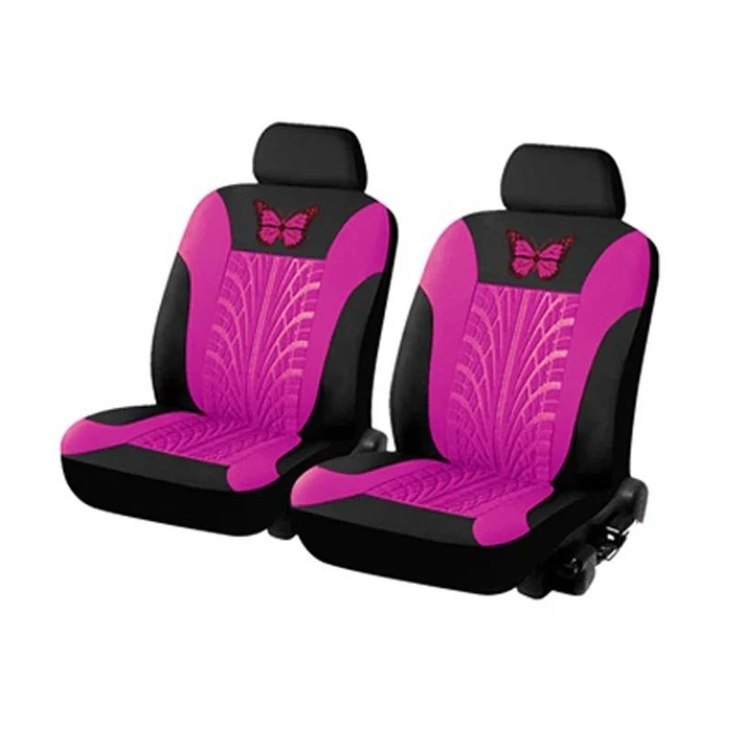 Universal Car Seat Cover Full Set with Butterfly Embroidery Design