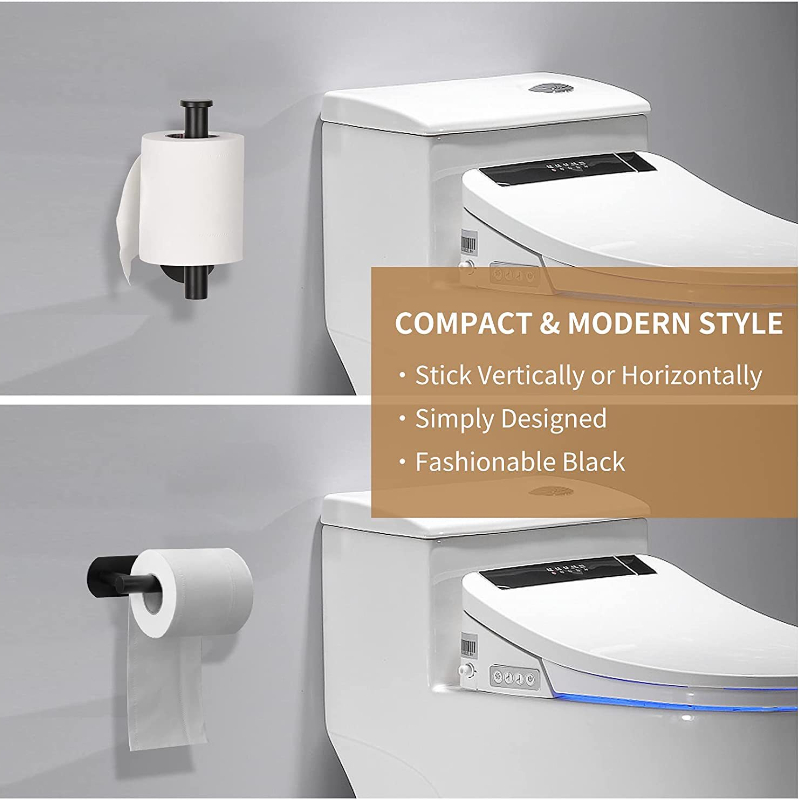 No Punching Stainless Steel Toilet Paper Holder Self Adhesive Bathroom & Kitchen Roll Holder