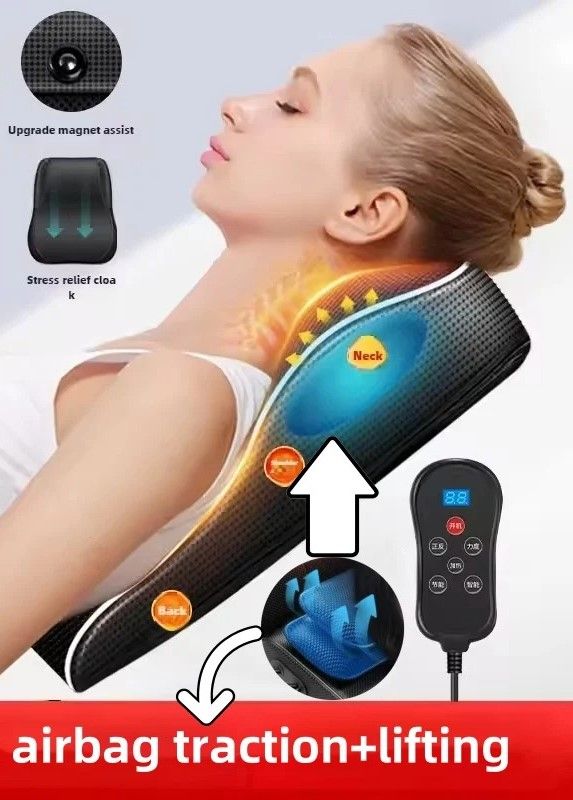 Electric Shiatsu Neck and Back Massage Pillow with Heat