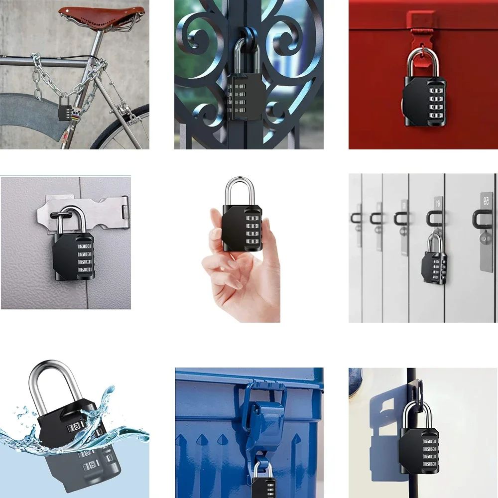 4 Digit Resettable Combination Padlock