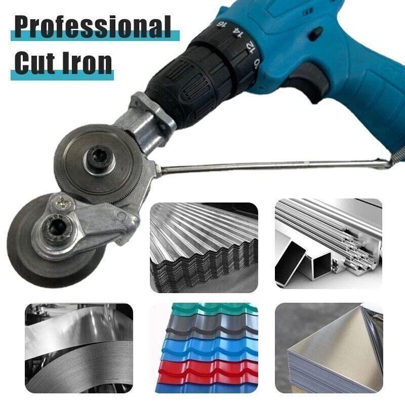 Metal Sheet Cutter Nibbler Saw, Electric Drill Shears Plate Cutter Attachment