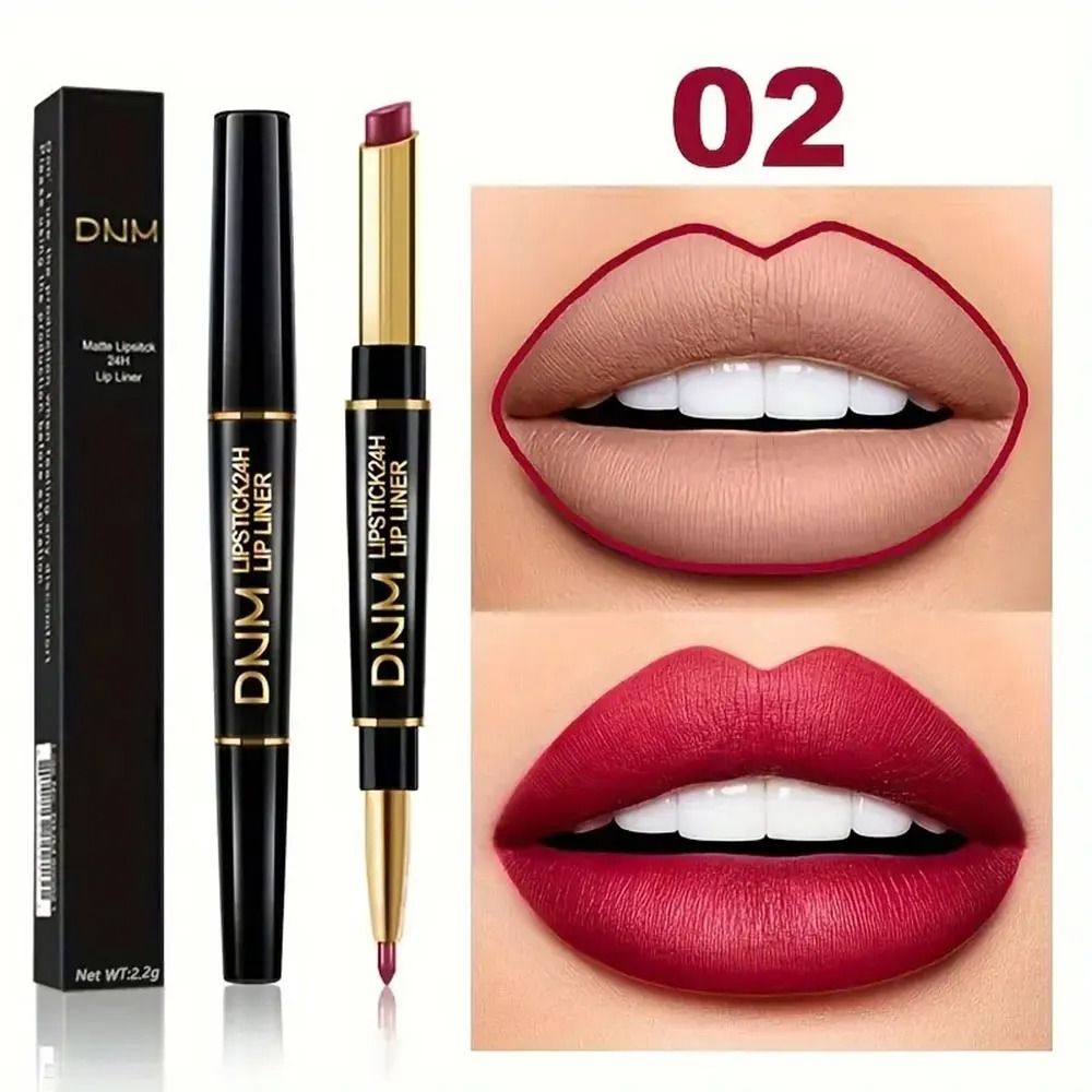 Double Ended Lipstick and Lip Liner Waterproof Long Lasting