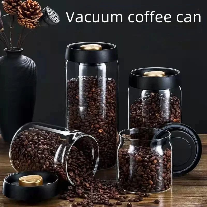 Manual Vacuum Coffee Storage Jar