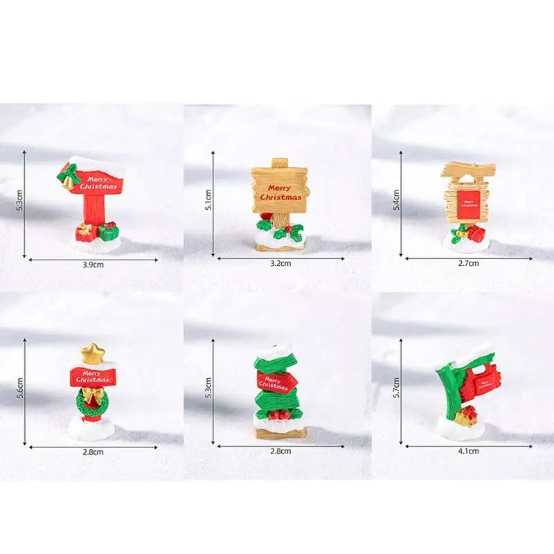 Mini Resin Road Sign Fairy Garden Decor Set