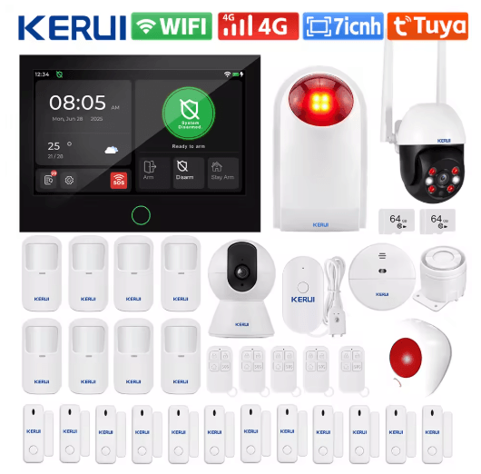 KERUI G70 Tuya Smart Home Alarm System – WiFi + 4G with 7 Touchscreen Panel