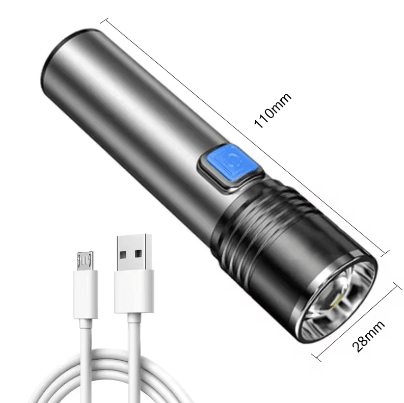395nm UV Flashlight Blacklight – Zoomable USB Rechargeable Ultraviolet Inspection Light