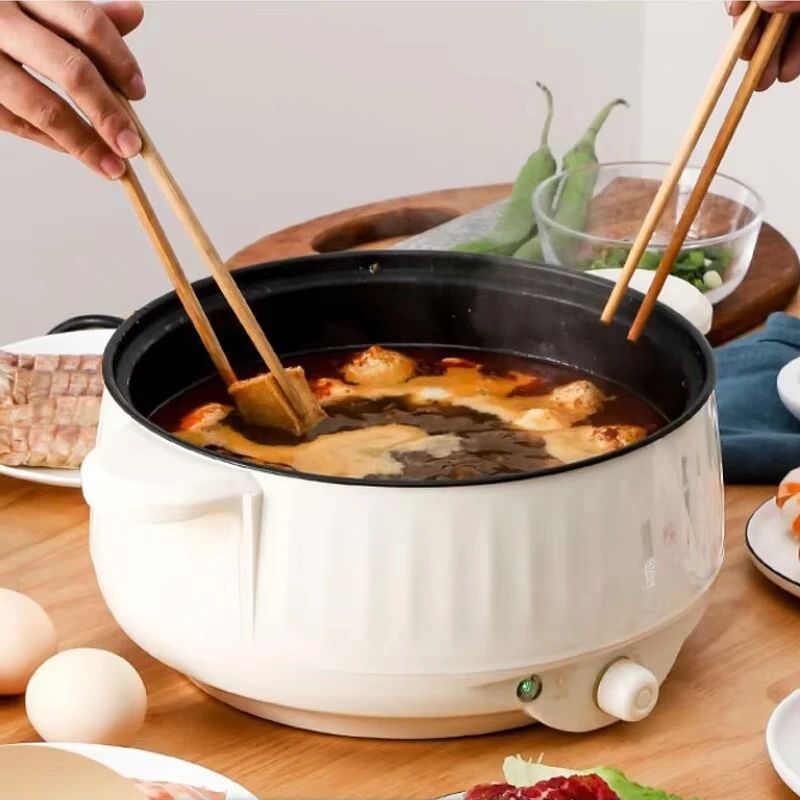 Non-Stick Electric Multi Cooker with Lid, Electric Hot Pot & Food Steamer for Household Cooking