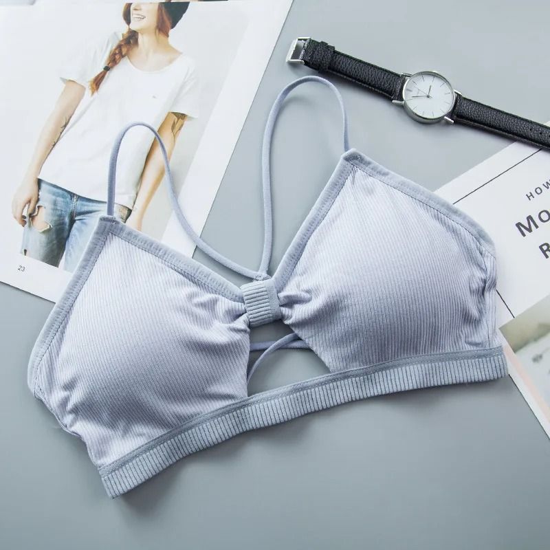 Womens Cross Strap Sports Bra Seamless Breathable Fitness Bra Lightweight Workout Top