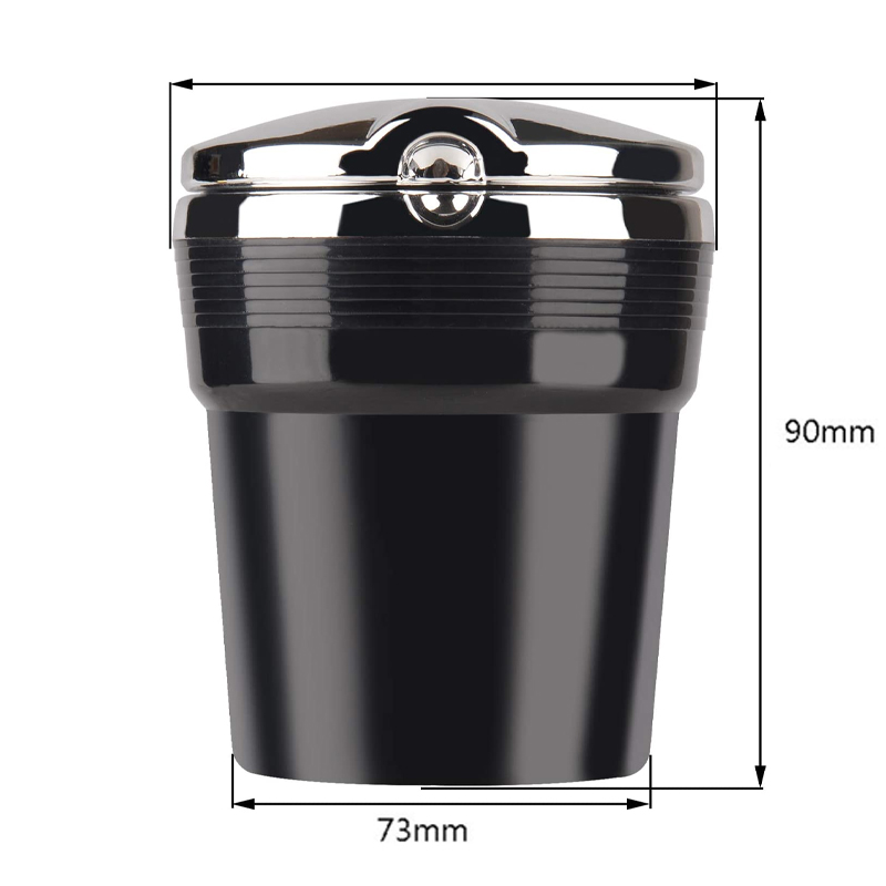 Creative Car Ashtray and Garbage Can, with LED Light and Cover, A Multi Function Car Supply