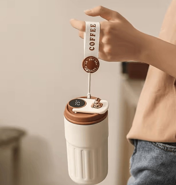 Smart LED Temperature Coffee Cup – 316 Stainless Steel Insulated Travel Mug