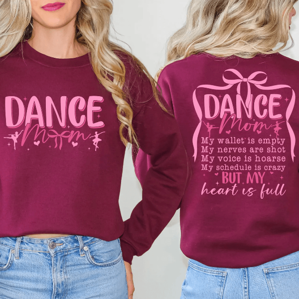 Coquette Bow Dance Mom Sweatshirt Hoodie Ballet Mom Gift Cute Dance Mom Apparel