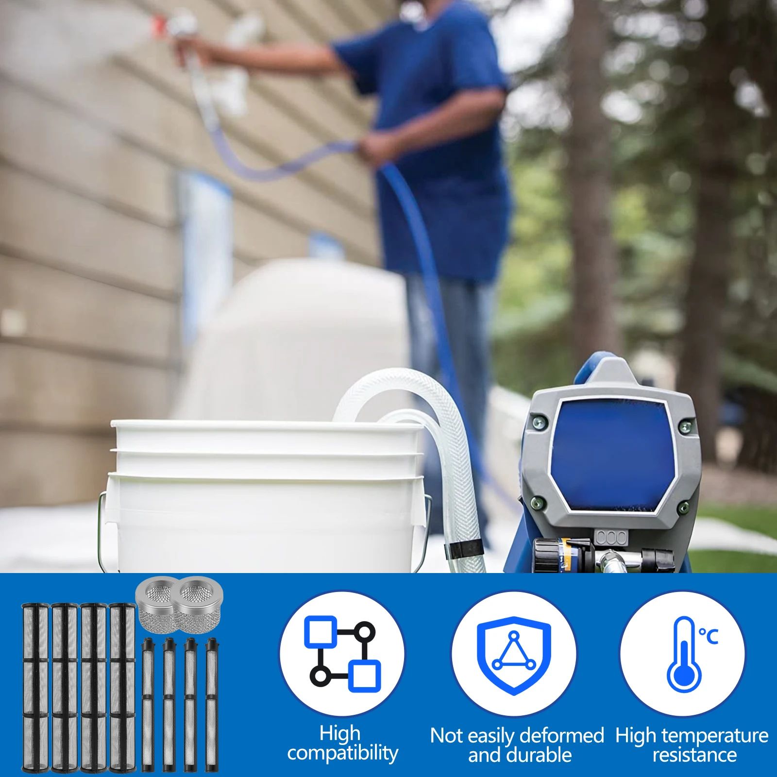ProFlow Airless Spray Gun Filter Set for Smooth Paint Finish
