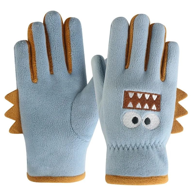 Cute Kids Winter Gloves Cartoon Polar Fleece Warm Cycling Gloves