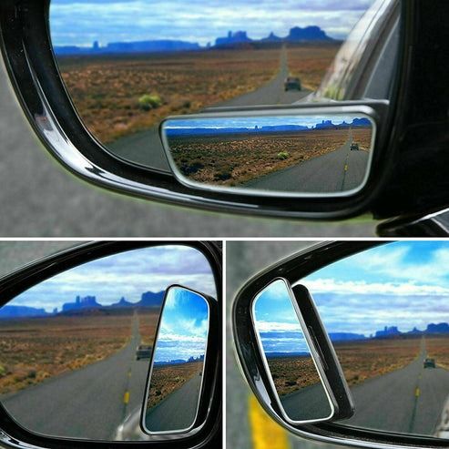 Rear View Auxiliary Blind Spot Mirror, Wide Angle for Cars, Trucks, SUVs, Increase Safety with HD Plating & Glass