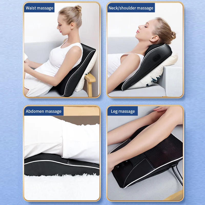 Neck and Shoulder Pain Relief Massager Pillow, Jinkairui Electric Shiatsu with Heat, Vibration, and Cervical Traction