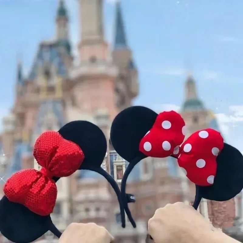 Mickey Mouse Style Sequin Ear Headband Party Hair Hoop for Girls