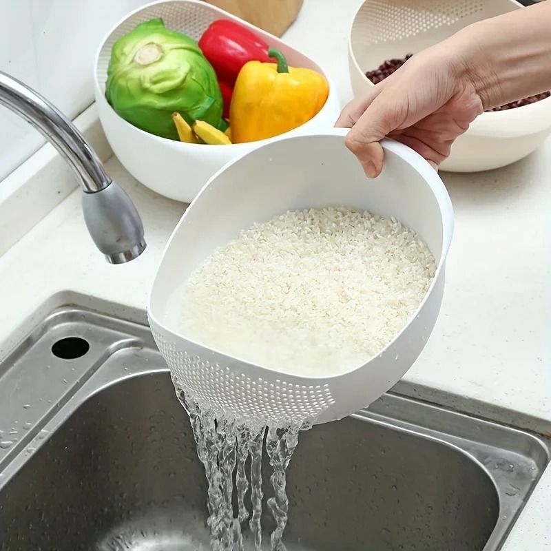Practical Rice Drainage Basket and Multi-purpose Sieve