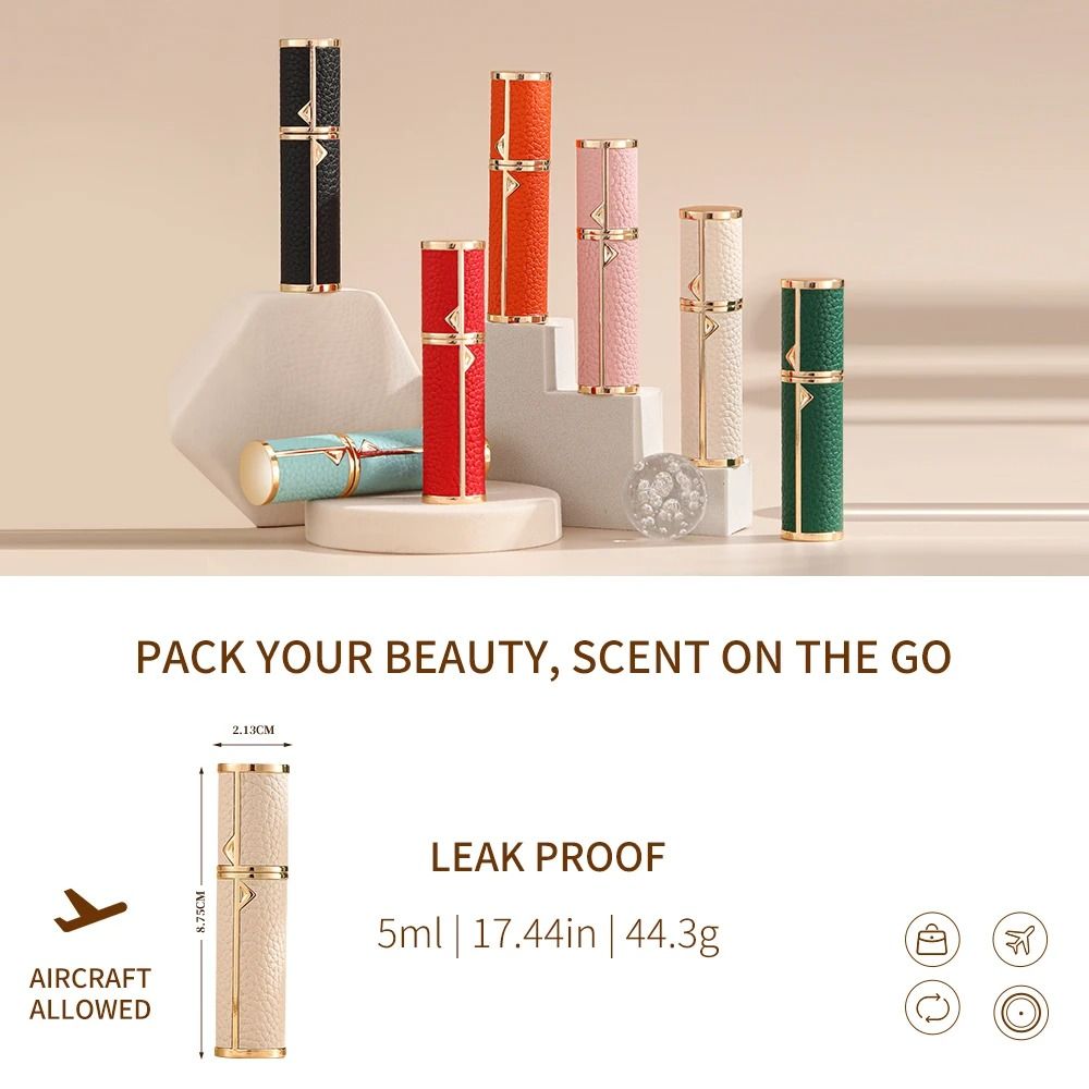 5ml PU Leather Mini Perfume Atomizer Spray Bottle