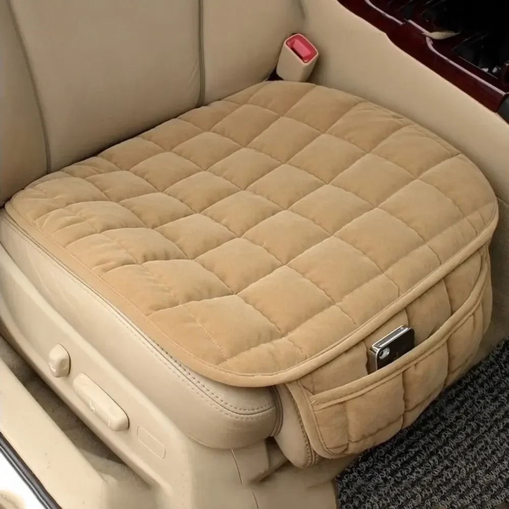 Winter Warm Car Seat Cushion Cover with Anti Slip Design and Breathable Comfort