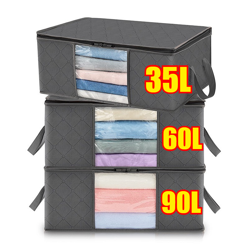 Closet Clothes Organizers Storages, Foldable Wardrobe Organizer Clothes, Blanket Storage Comforter Bag Clothes Storage