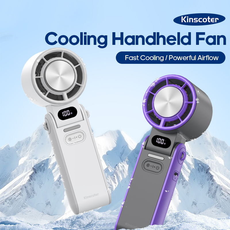 Portable Rechargeable Mini Handheld Fan, High Level Speed, Foldable for Outdoor Cooling