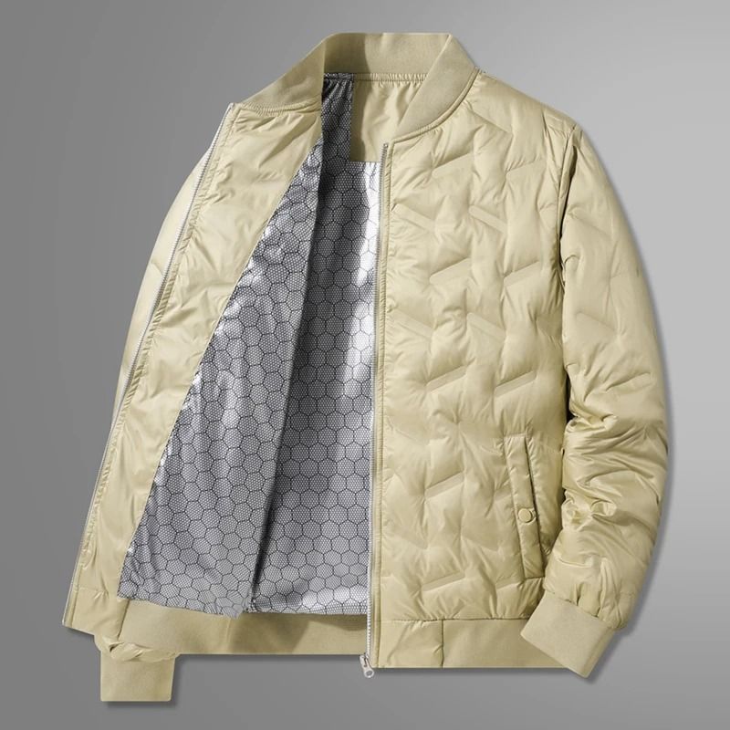 Mens Business Casual White Duck Down Puffer Jacket