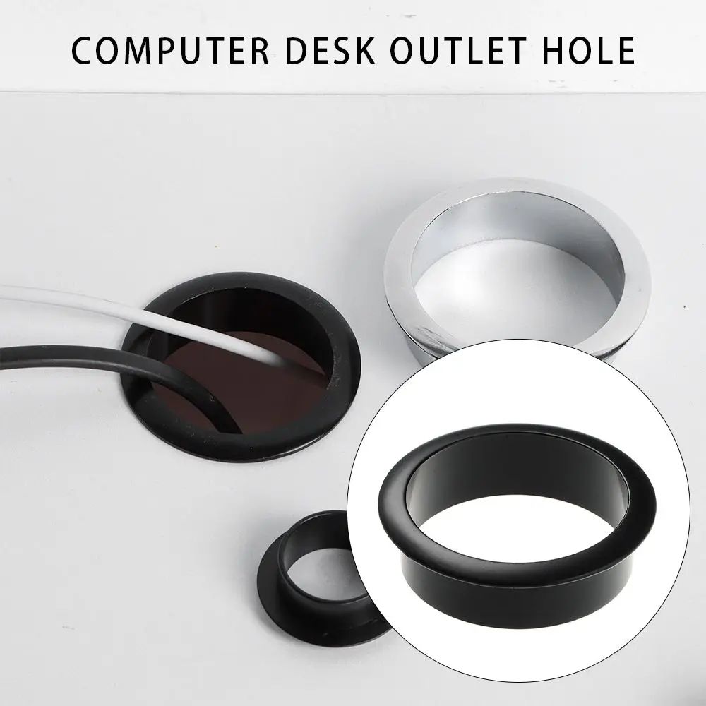 Zinc Alloy Desk Cable Grommet Hole Cover – Wire Port Organizer Plug for Computer Desk, Cabinet Vent & Furniture Hardware