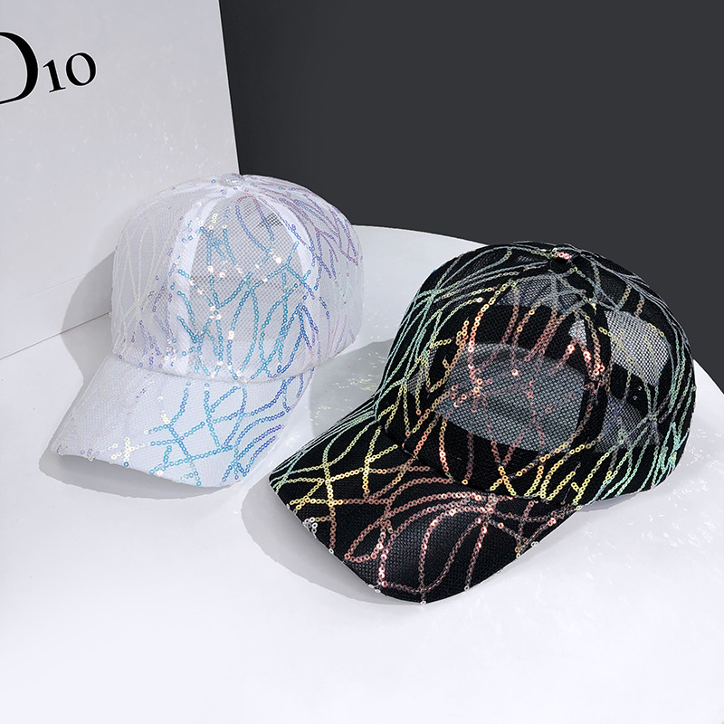 All Mesh Peaked Cap for Women, Hip Hop Summer Fashion Design, Casual Sun Visor Baseball Hats for Stylish Ladies