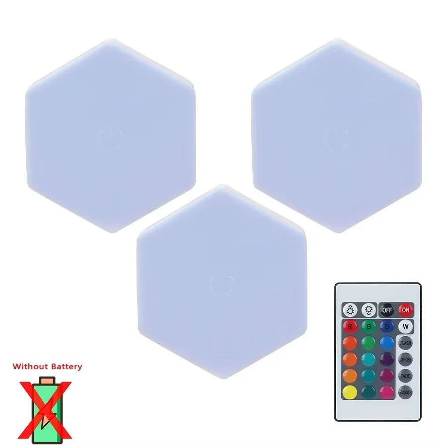 Modular Touch Control Honeycomb LED Wall Lights – 6-Piece Set